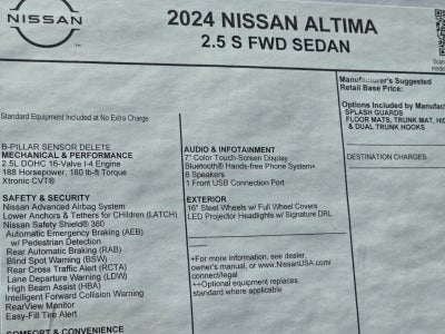 2024 Nissan Altima S FWD S